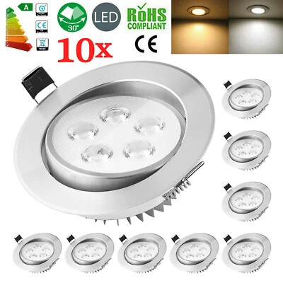 LED Einbauleuchten Einbaustrahler 230V ultraflach Deckenstrahler Spot Lampen Set - Bild 1 von 4