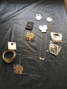 Bangles Elephant Bow necklace Bracelet Earrings Bohemian Jewerly Bundle - Picture 1 of 12
