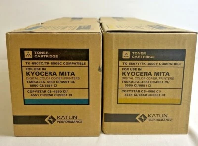Compatible For Kyocera Katun TK-8507Y TK-8507C YC Toner Cartridge Set 4550ci M11 - Image 1 of 4