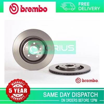 Fits Audi Q5 A5 A4 2.0 TDi 3.0 3.1 4.2 Brake Discs Rear Brembo 8K0615601C - Image 1 of 4