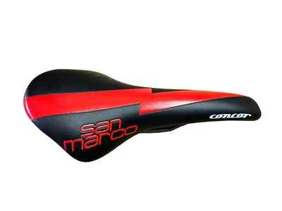 Sillín Selle San Marco Concor base de carbono 278 mm 134 mm bicicleta de carretera negro rojo 190 g Foto 1 de 4