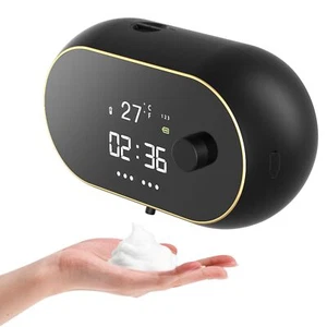 Automatic Soap Dispenser Foam Bathroom: Wall Mount Rechargeable Touchless Adjust - Picture 1 of 8