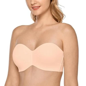 w8 DELIMIRA Women's Strapless Bra Unlined Underwire Minimizer Plus Size 38C - Picture 1 of 5