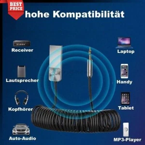 Bluetooth 5.0 Empfänger Adapter 3.5mm Auto AUX Audio Stereo USB KFZ Kabel - Bild 1 von 6
