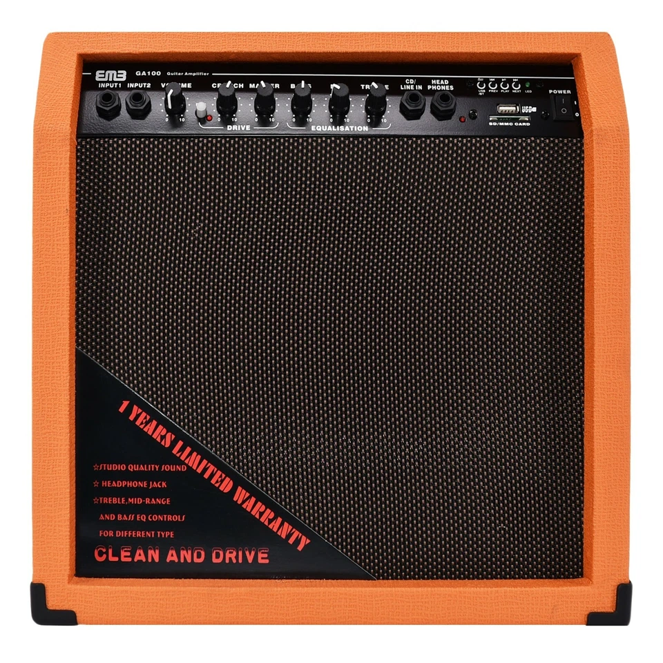 Amplificador de Guitarra Bluetooth EMB 500 Vatios Altavoz Potente Gabinete - SD USB AUX Y Foto 1 de 4