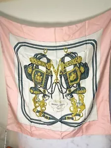 Rare Auth Hermes silk scarf pink 35" x 35" - 220224 - Picture 1 of 6