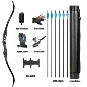 30-50lbs Archery Hunting Bow Takedown Recurve Bow and Arrows Set Right Hand - Picture 1 of 12