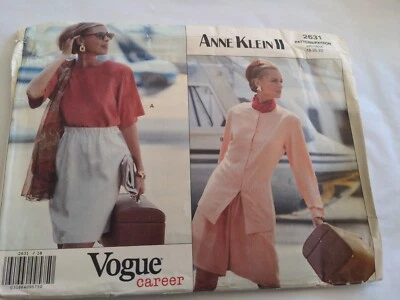 Vogue Anne Klein II Pattern 2631 Jacket Top Skirt Skorts Size 18/20/22 Uncut - Image 1 of 3