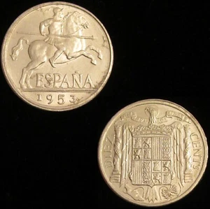 *GUTSE* FRANCO-3, 10 CÉNTIMOS 1953, BRILLO ORIGINAL, SIN CIRCULAR. - Picture 1 of 1