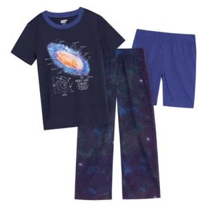 Lands' End Boys 3 Piece Pajama Set - X-Small 5/6 Blue - Picture 1 of 3