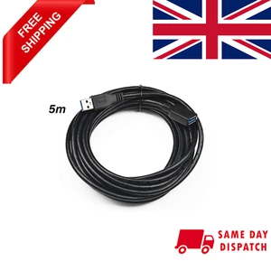 5m LONG USB3.0 EXTENSION Cable Lead A Male To Female High Speed A Plug to Socket - Picture 1 of 8