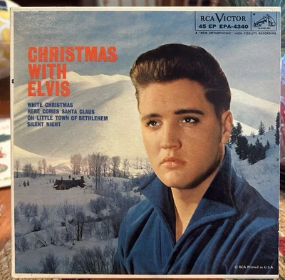 Rare ELVIS PRESLEY ‘CHRISTMAS WITH ELVIS’ 45 EPA-4340 DOT - Image 1 of 4