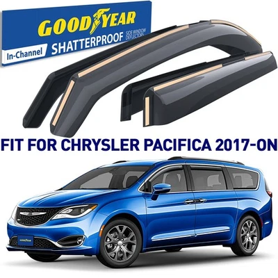 Side Window Deflectors Rain Guards for 2017-2026 Chrysler Pacifica - Изображение 1 из 4