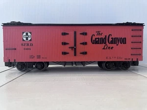Bachmann Santa Fe Grand Canyon Line Railcar Boxcar / Metal Wheels - Lage G Scale - Picture 1 of 9