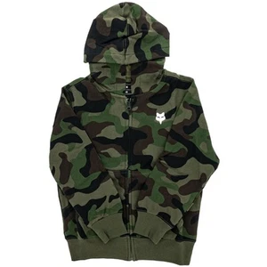 Fox Racing Youth Camo Pack Fleece Zip Hoodie Warm Soft Pockets Comfort Green - Picture 1 of 3