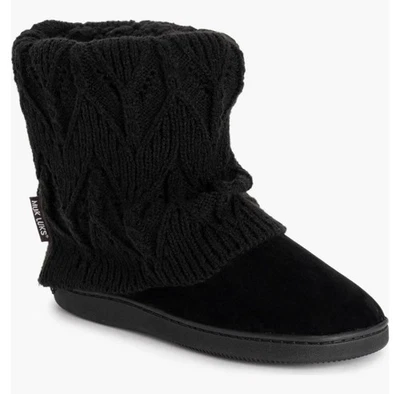 MUK LUKS || Zapatilla botín interior/exterior forrada de piel sintética Raquel en negro ⭐️NUEVA CON ETIQUETAS⭐️ Foto 1 de 4