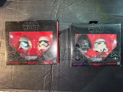 Cascos Star Wars Titanium Series 03 Darth Vader/Stormtrooper y 02 Phasma&storm Foto 1 de 4