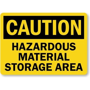 Material Storage Area Caution Aluminum Weatherproof Sign c00338 - Picture 1 of 1