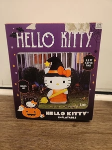 Hello Kitty Airblown Inflatable 3.5 Ft Tall Lights Up Witch Halloween - Picture 1 of 1