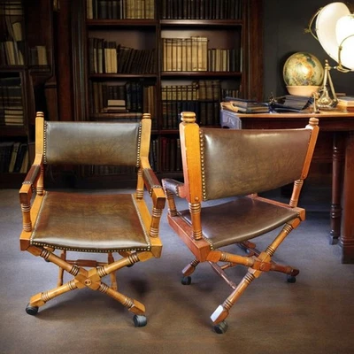 A Pair Of Rare Vintage Hollywood Regency Directors Chairs - Image 1 of 4