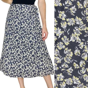 Caslon grau & gelb Blumen Prairie Cottage Bohemian Midirock - Bild 1 von 8