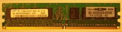 Samsung 512MB PC2-3200 DDR2-400MHz CL3 240-Pin DIMM * M378T6553BZ3-CCC  - Image 1 of 4