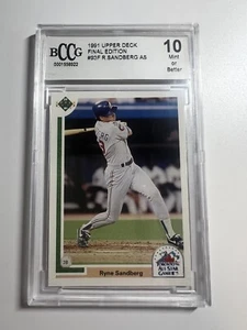 Ryne Sandberg, 1991 Upper Deck Final Edition AS Card #93F BCCG Graded 10 (A134) - Picture 1 of 2