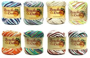 Peaches & Creme Yarn 2 oz Cotton Worsted 4 Ply Variegated NEW ~ Your Choice ~ - Picture 1 of 18