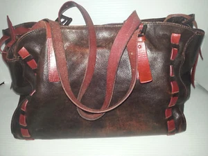 FALOR Le Brose Damen braun Leder Handtasche Handtasche Shopper Größe 10” H X 14” W Italien - Bild 1 von 12