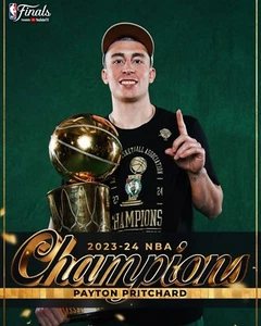 Payton Pritchard Trophy Boston Celtics 2024 NBA Finals Champions 8x10 NBA Photo - Picture 1 of 1