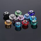 Faceted Murano Glass Bead Crystal Charms Beads DIY Bracelets Necklaces 12Pcs/Lot