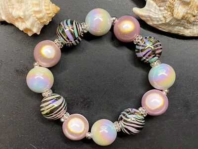 Armband Miracle Beads +  div. Perlen Acryl  Gr. M Magic Beads #A1001-6 - Bild 1 von 2