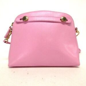 Auth FURLA Piper Mini 928994 Pink Leather Shoulder Bag