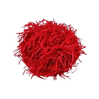 RED Shredded Tissue Paper Luxury Hamper Shred Soft Recyclable Gift Box Packaging - Image 1 of 4