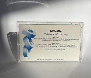 NIRVANA Nevermind Promo Cassette Tape, 1991 Kurt Cobain, RARE  DGC24425