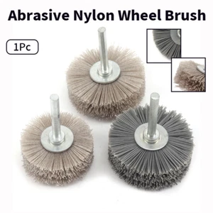 50/60mm Nylon Wire Brush Wheel Abrasive 6mm Shank For Wood Metal Polishing Tool - Picture 1 of 11