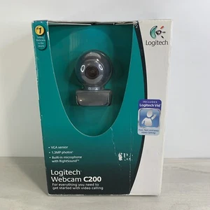Logitech Webcam C200 W/ Built In Microphone & Logitech PC Vid Brand New 🔥🚐 - Picture 1 of 3