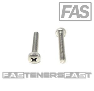 (25) M5-0.8 x30 Stainless Steel Phillips Pan Head Machine Screw DIN7985 A2 M5x30 - Picture 1 of 5