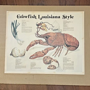 Vintage 1984 Langusten Louisiana Stil Poster signiert Charles Lemoine 20" x 16" - Bild 1 von 14