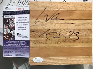 Wayman Tisdale JSA COA autograph signed 6x6 inscribed floorboard RIP NBA / Jazz - Picture 1 of 3