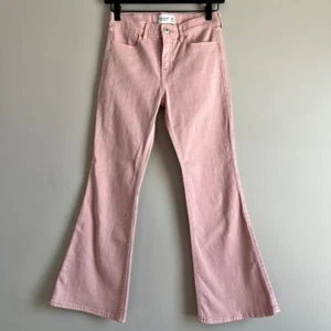Abercrombie kids high rise flare jeans girls 11 12 short pink rose adjust waist - Picture 1 of 6