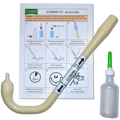 Kit de enema EZ com mamilos - Fácil, confortável, sem bagunça e seguro alívio da constipação! - Imagem 1 de 4