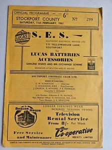 1960-1961 Southport v Stockport County League Programme - Picture 1 of 1