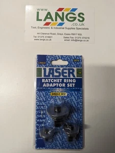 Láser 3870 - Juego de adaptadores de anillo de trinquete - 1/4"" - 3/8"" - 1/2"" 3 piezas - Nuevo - Imagen 1 de 1