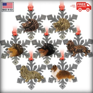 Adornos de árbol de Navidad copo de nieve Pewter XXX, hechos en EE. UU. - Imagen 1 de 10