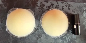 Reusable Adhesive Silicone Nipple Covers Sticky Breast Pasties 1 pair, 4" C Cup - Picture 1 of 6