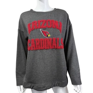 NFL Team Apparel Womens Arizona Cardinals Gray Sweatshirt Size L Red Logo Design - Picture 1 of 6