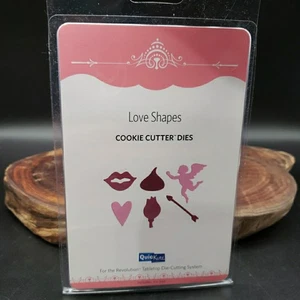 Quickutz Cookie Cutter Dies CC-SHAPE-04 Love Shapes Cupid Heart Lips Arrow 6pc - Picture 1 of 5