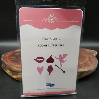 Quickutz Cookie Cutter Dies CC-SHAPE-04 Love Shapes Cupid Heart Lips Arrow 6pc - Image 1 of 4