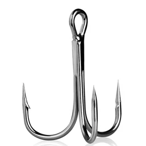 Fishing Treble Hooks 25Pcs Triple Hook Silver/High Carbon Steel/Sharp Barbed ... - Picture 1 of 6